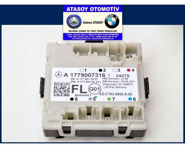 MERCEDES W118 CLA SOL ÖN KAPI BEYNİ 177 900 73 16 1779001304 1779001104 1779008403 1779008303 1779004703 1779004603 1779004503 1779000803 1779000703 1779000603 MERCEDES W118 CLA FL ÖN KAPI BEYNİ
